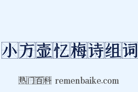 小方壶忆梅诗组词是什么意思的图片